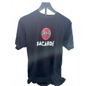 Bacardi T-Shirt SIZe large Men‎ Medium Graphic Print black